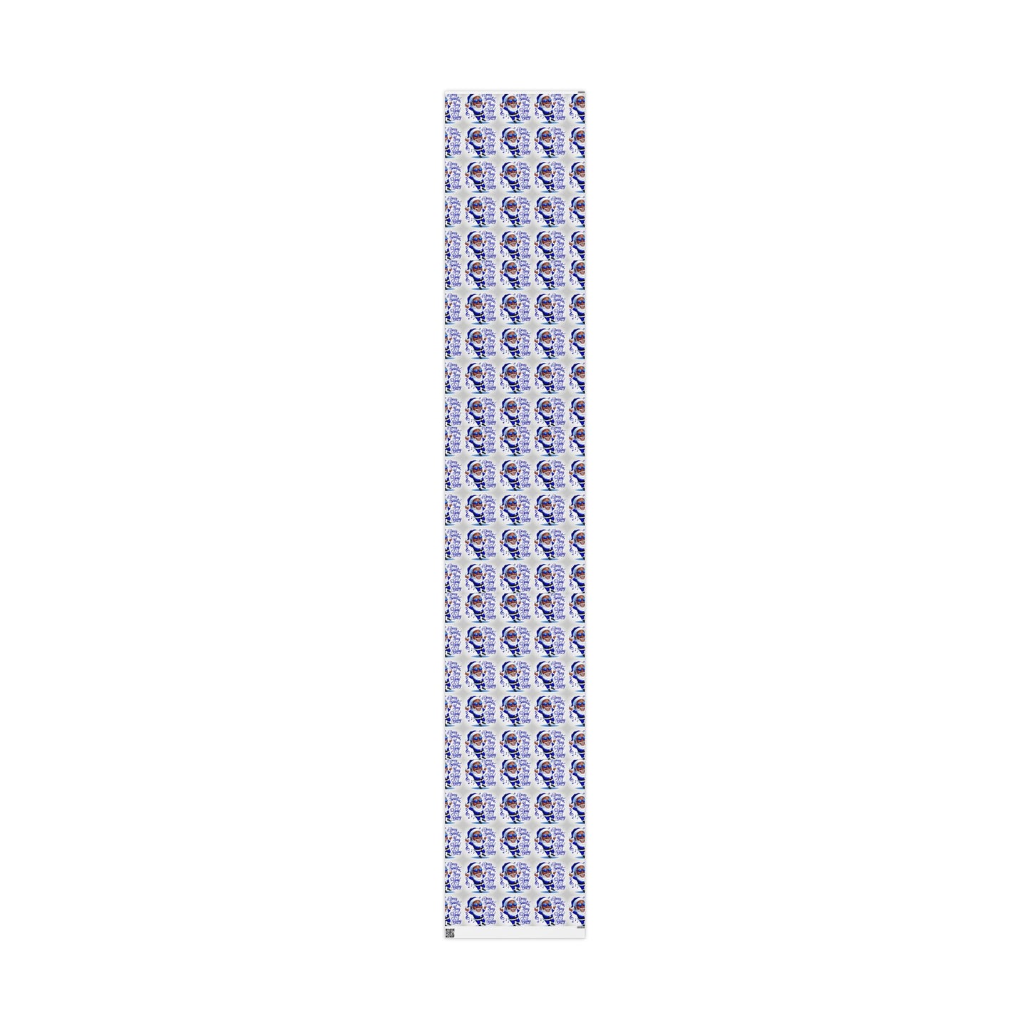 Deck the Halls with Joyful Blues: African American Santa Wrapping Paper