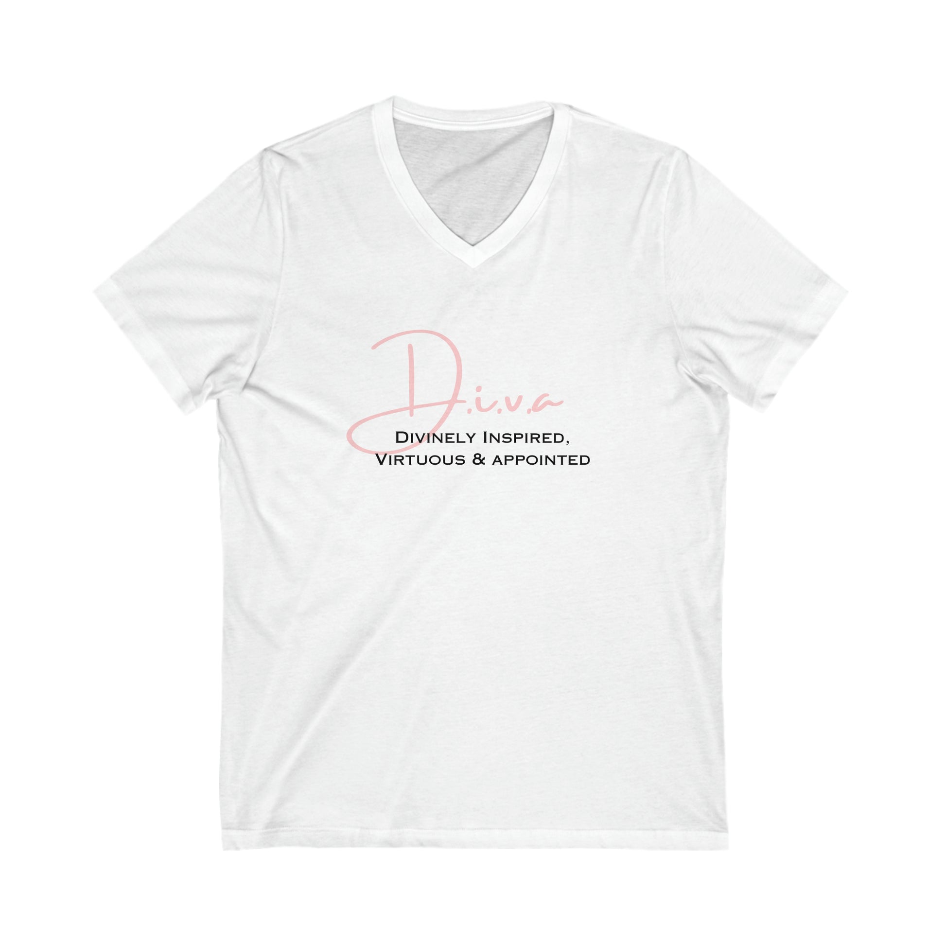 DIVA Jersey Short Sleeve V-Neck Tee-VMA Specialties Boutique