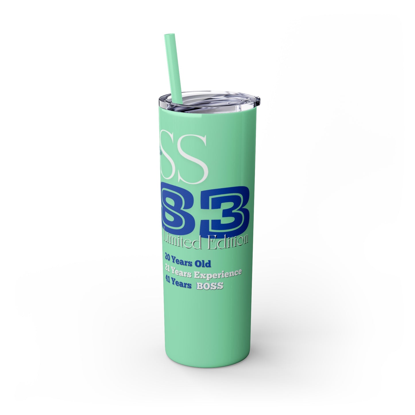 Customizable 1983 Born Skinny Tumbler with Straw, 20oz