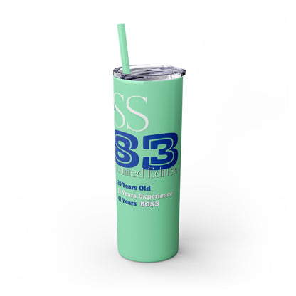 Customizable 1983 Born Skinny Tumbler with Straw, 20oz