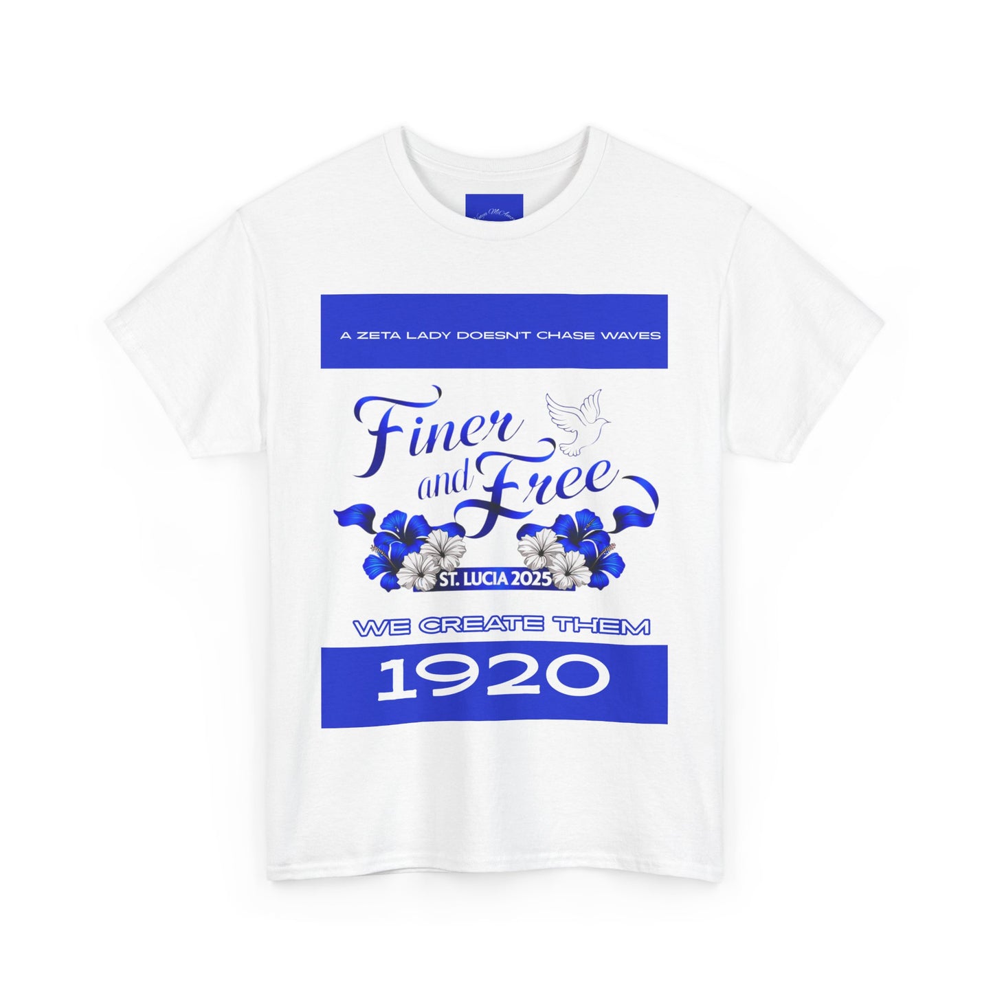 Finer and Free Zeta Lady Unisex Heavy Cotton Tee - 1920 Commemorative T-Shirt