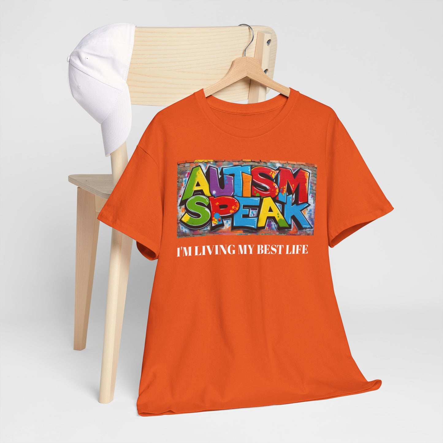 Graffiti Style Tee Shirt with 'AUTISM SPEAK' Design