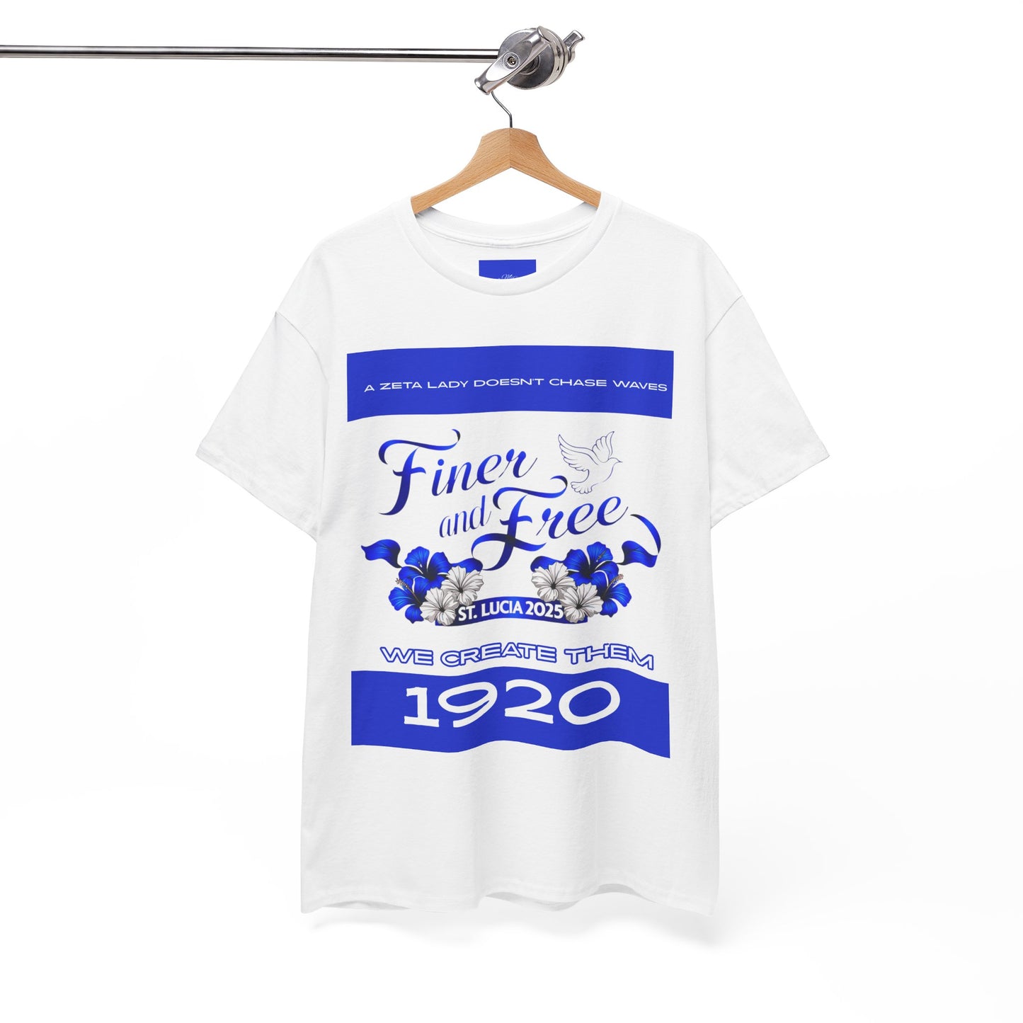 Finer and Free Zeta Lady Unisex Heavy Cotton Tee - 1920 Commemorative T-Shirt
