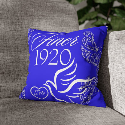 FinerWomanhood 1920 Faux Suede Square Pillowcase