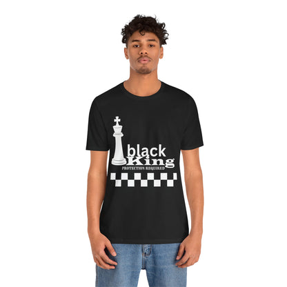 Black King Chess Tee - Unisex Jersey Short Sleeve