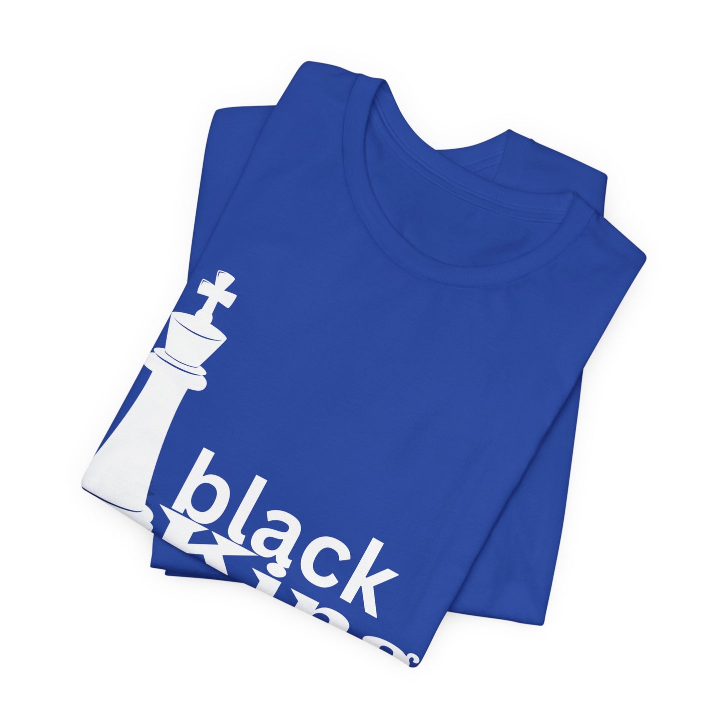 Black King Chess Tee - Unisex Jersey Short Sleeve