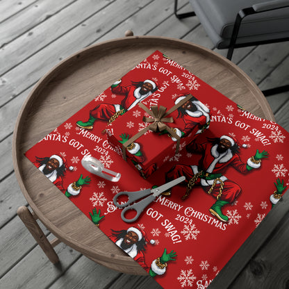 Gift Wrap-African American Inspired Santa Swag
