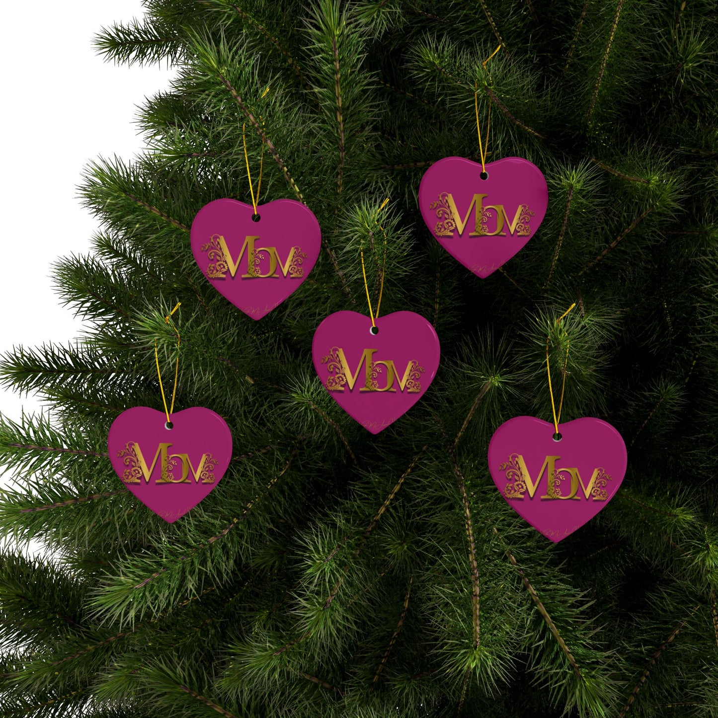 Mom Ceramic Ornaments, 2-Side Print, (1pc, 3pcs, 5pcs, 10pcs)