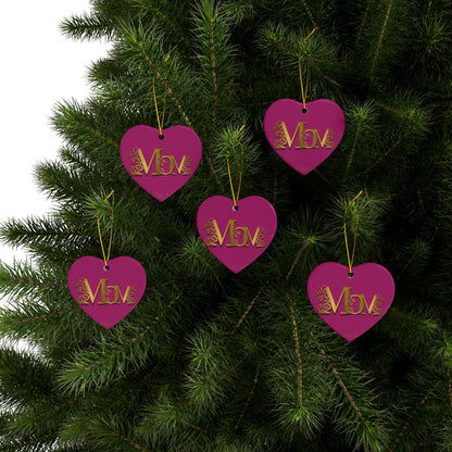 Mom Ceramic Ornaments, 2-Side Print, (1pc, 3pcs, 5pcs, 10pcs)