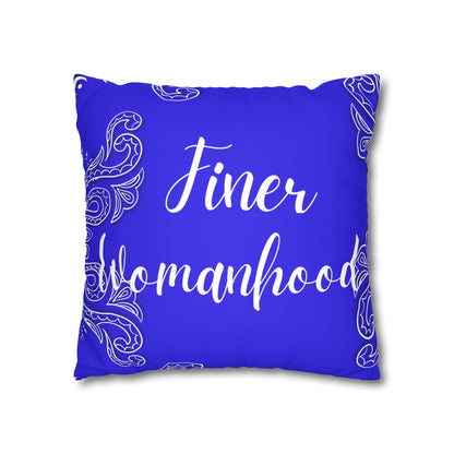 FinerWomanhood 1920 Faux Suede Square Pillowcase