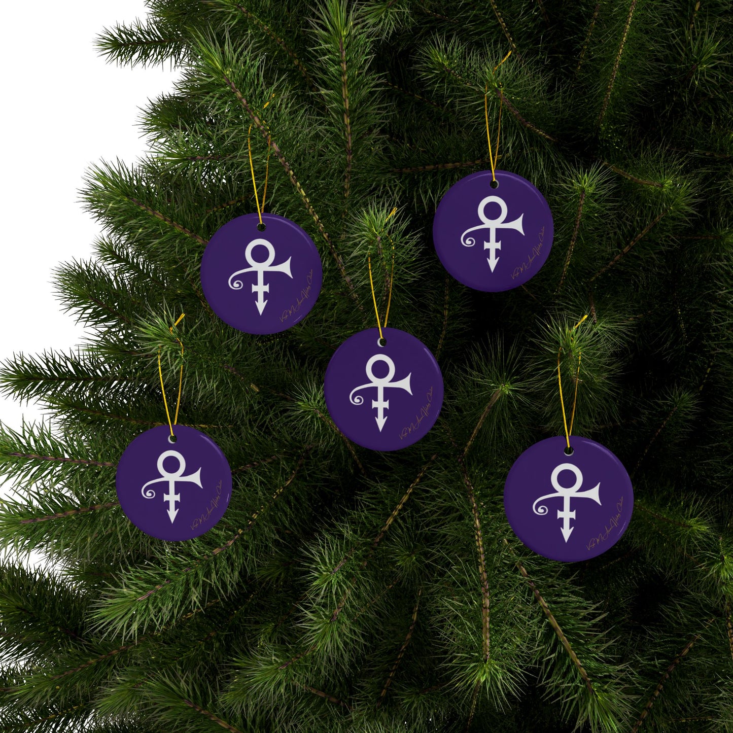 Artist formely known as Prince Ceramic Ornaments, 2-Side Print, (1pc, 3pcs, 5pcs, 10pcs)