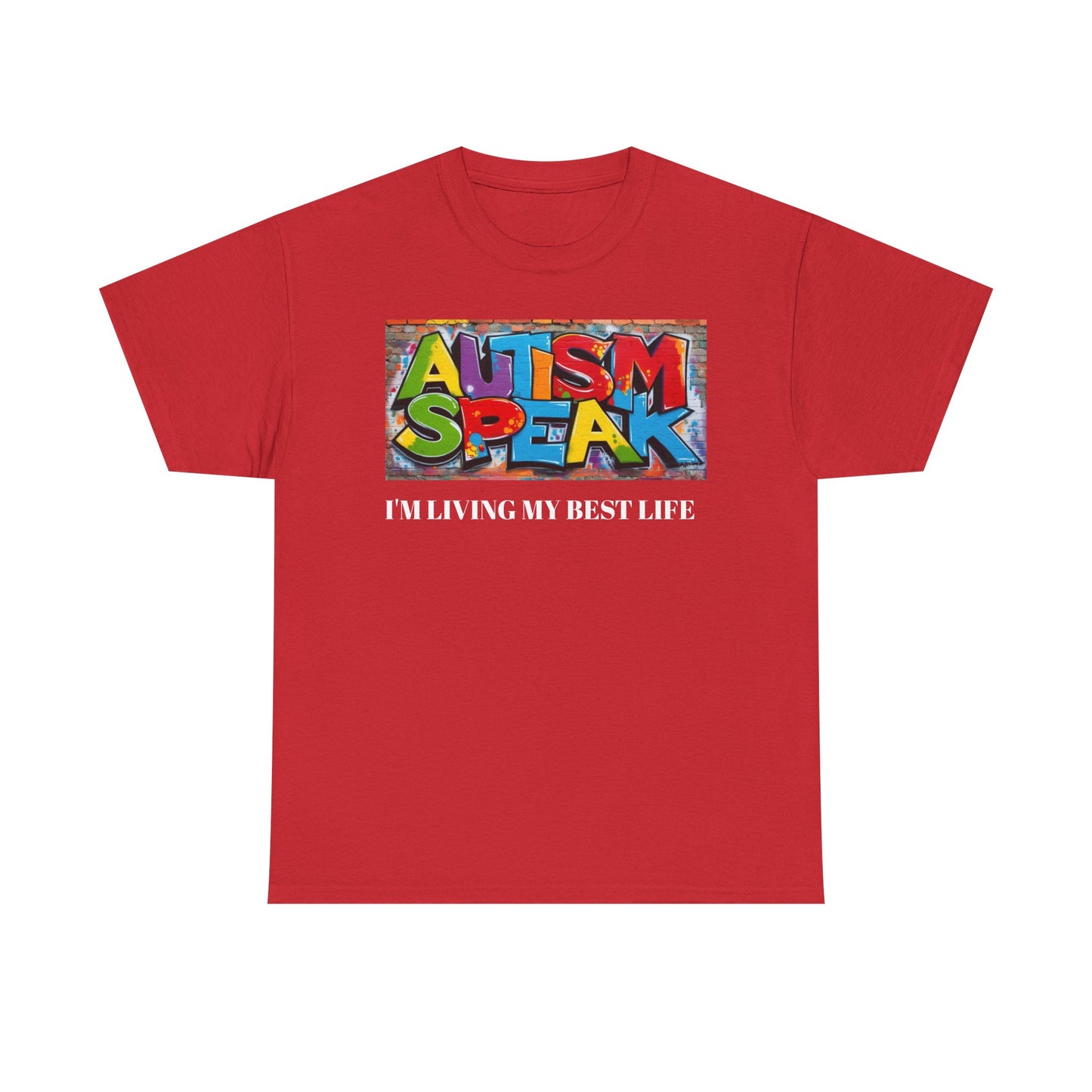 Graffiti Style Tee Shirt with 'AUTISM SPEAK' Design