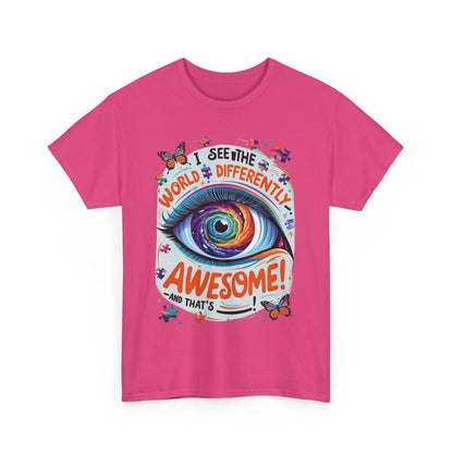Autistic Mind Unisex Tee, Neurodiversity Shirt, Eye Galaxy T-Shirt, Puzzle Pieces, Unique Perspectives Tee, Autism Awareness