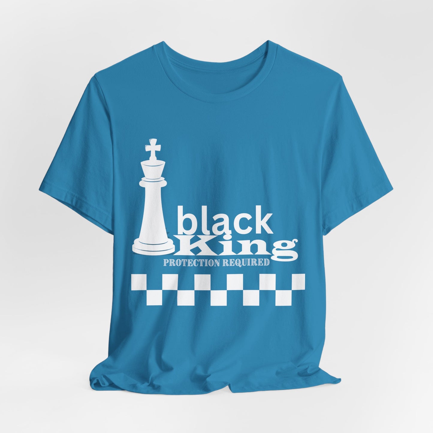 Black King Chess Tee - Unisex Jersey Short Sleeve