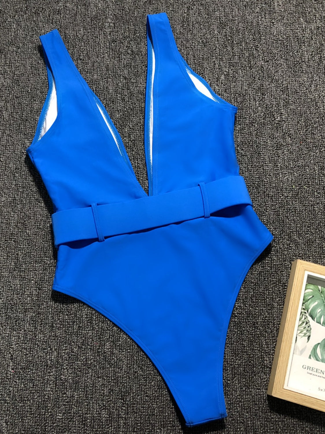 Plunge Wide Strap Sleeveless One-Piece Swimwear-VMA Specialties Boutique