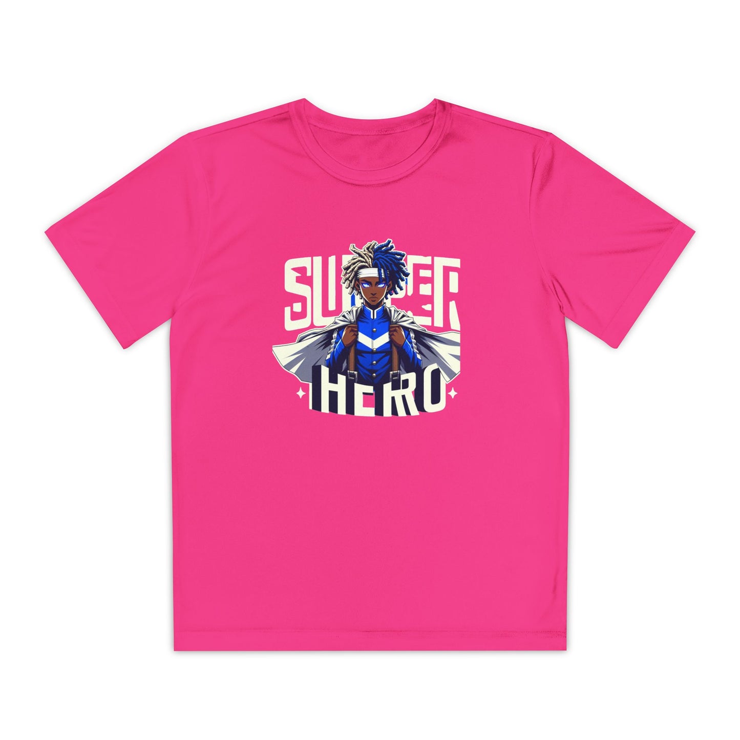Youth Superhero Competitor Tee, Kid's T-Shirt, Summer Vibes Shirt, Birthday Gift, Superhero Fan Apparel, Fun Summer Outfit