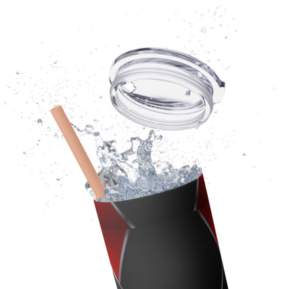 DANGER Skinny Tumbler with Straw, 20oz