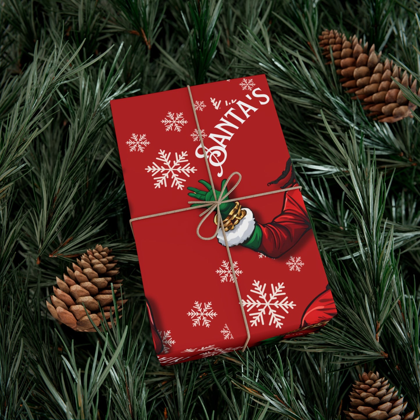 Gift Wrap-African American Inspired Santa Swag
