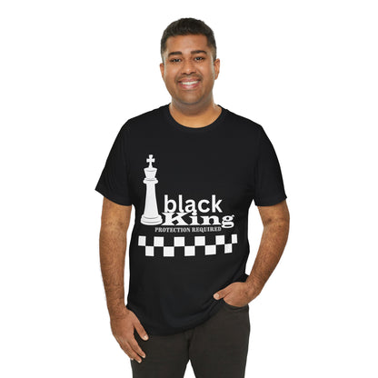 Black King Chess Tee - Unisex Jersey Short Sleeve