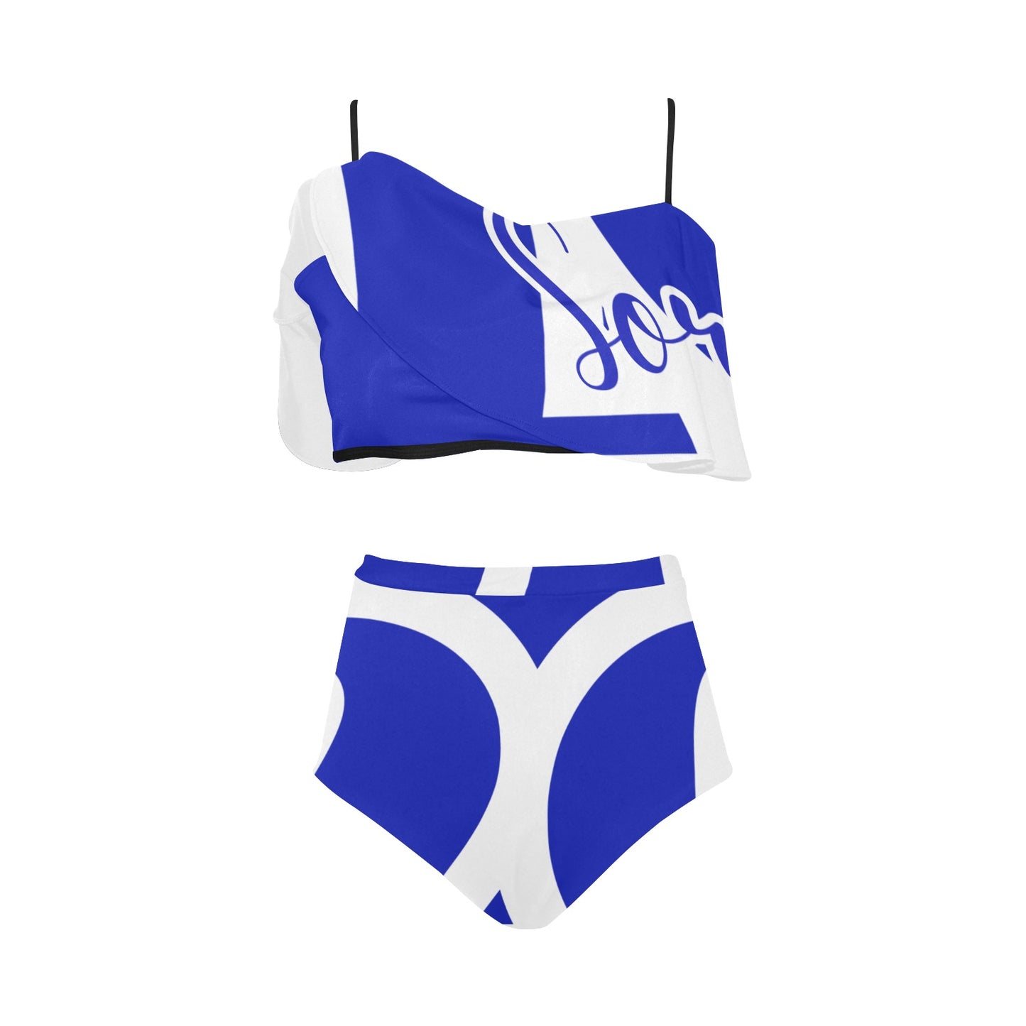 20 Soror High Waisted Ruffle Bikini Set (Model S13)