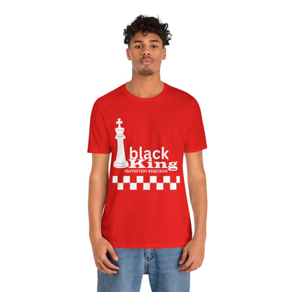 Black King Chess Tee - Unisex Jersey Short Sleeve