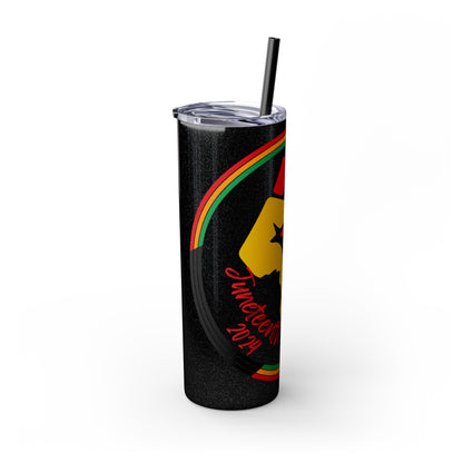 Juneteenth Skinny Tumbler with Straw, 20oz