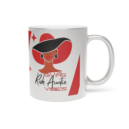 Its Giving Rich Auntie Vibes Metallic Mug (Silver\Gold)