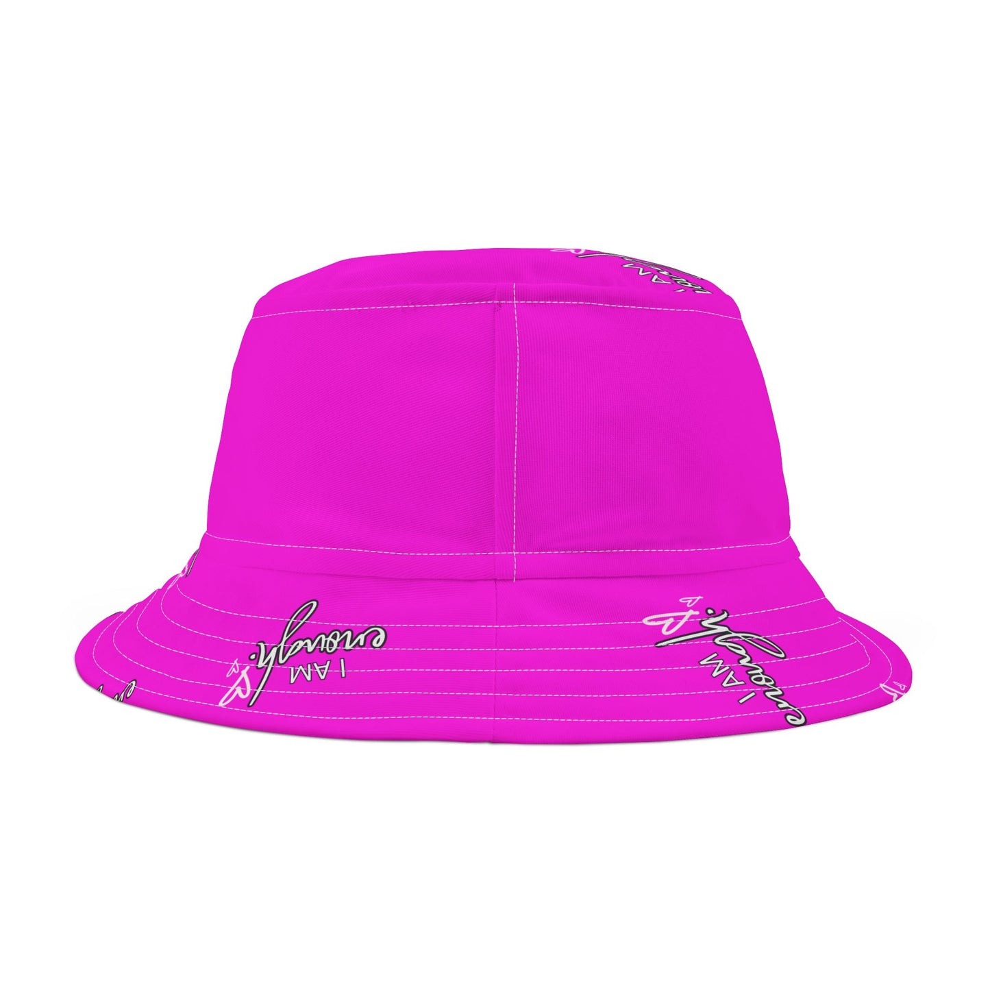 Bucket Hat - I Am Enough Hot Pink Design