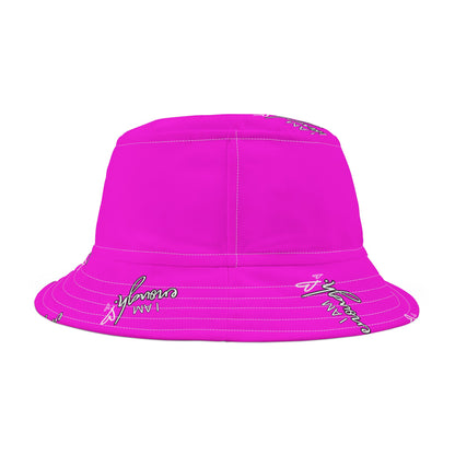 Bucket Hat - I Am Enough Hot Pink Design