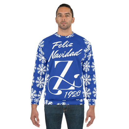 Feliz Navidad 19120 Sweater Royal Blue and White Zeta Inspired
