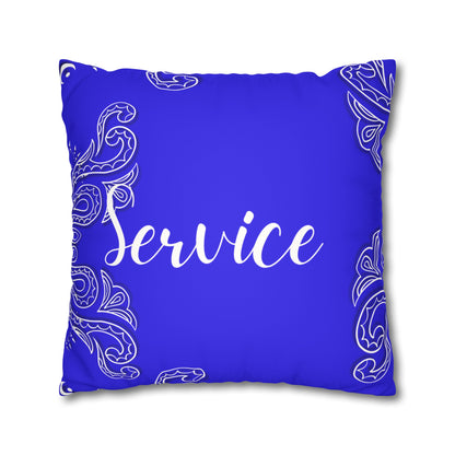 Service 1920 Faux Suede Square Pillowcase