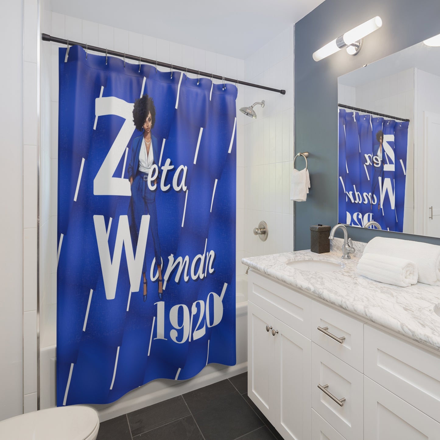 Zeta Woman Shower Curtains