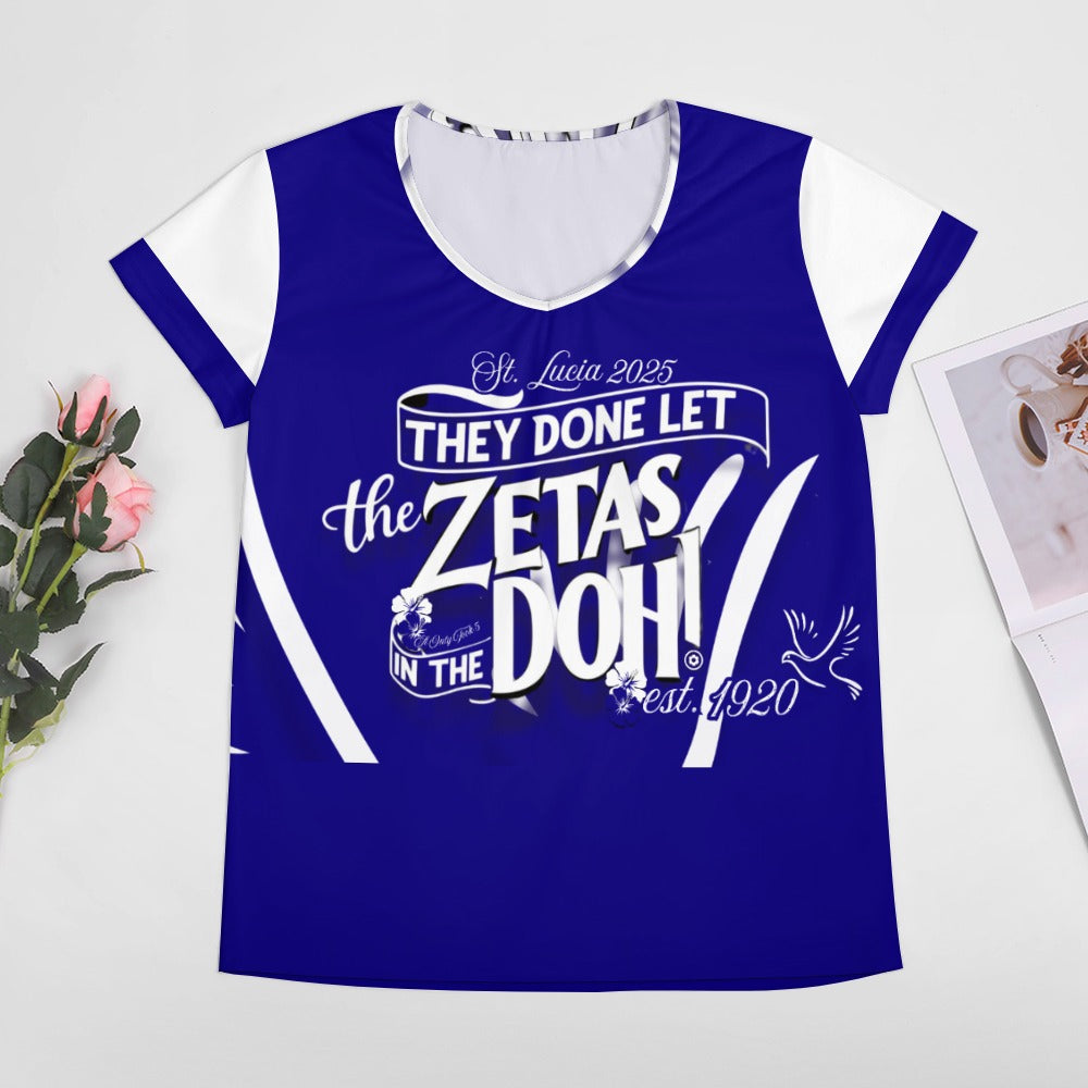 V-neck short sleeve T-shirt