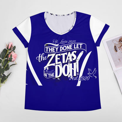 V-neck short sleeve T-shirt
