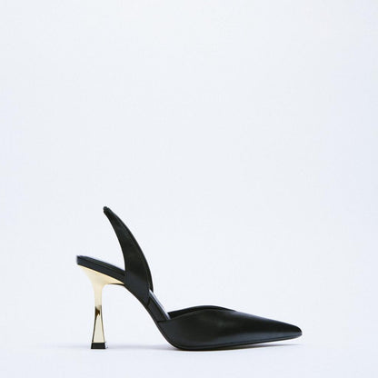 PU Leather Point Toe Stiletto Heel Pumps-VMA Specialties Boutique