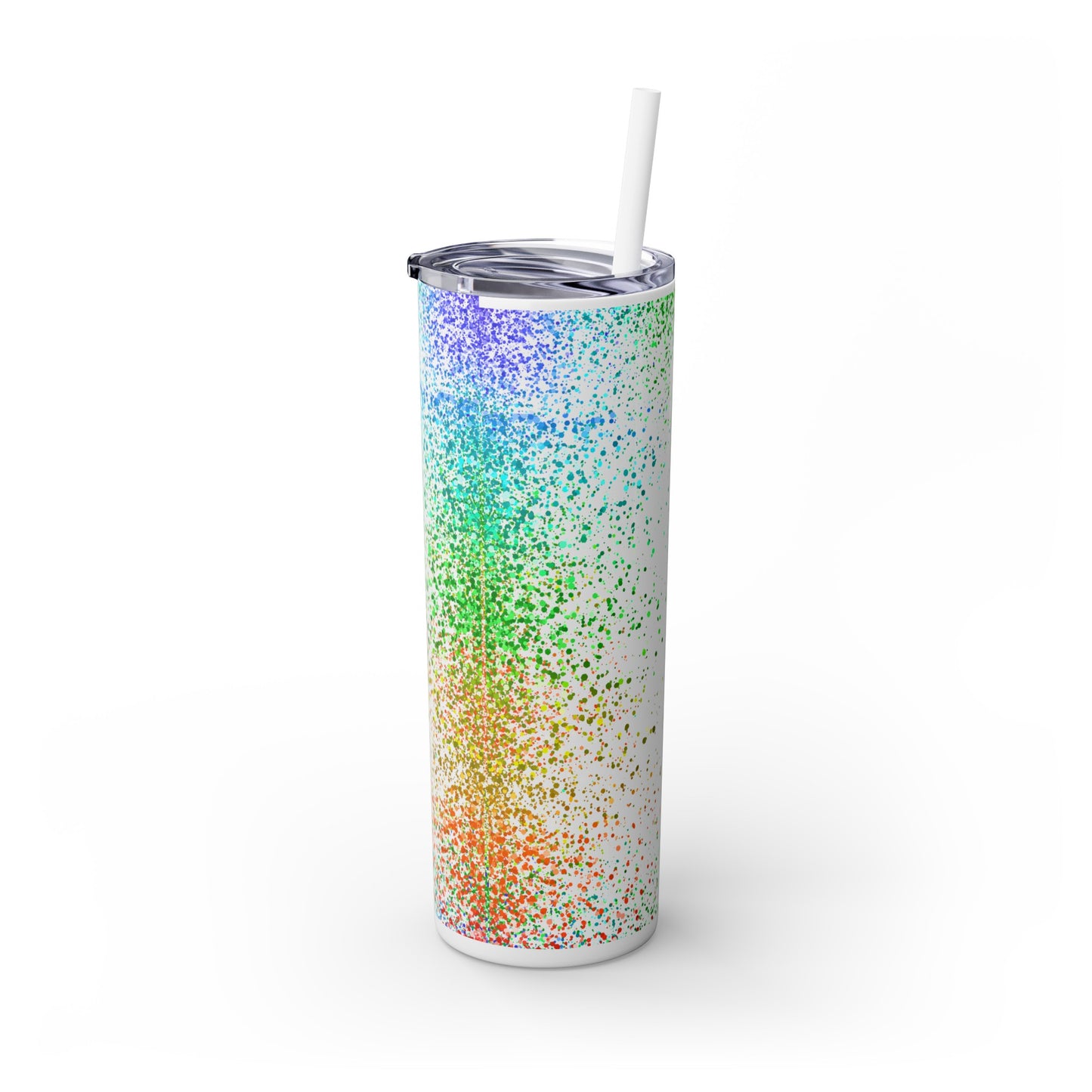 Rainbow Love #1 Skinny Tumbler with Straw, 20oz