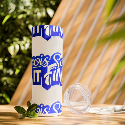 Skinny Tumbler Sorority Pride Illinois Sisters 20oz with Straw