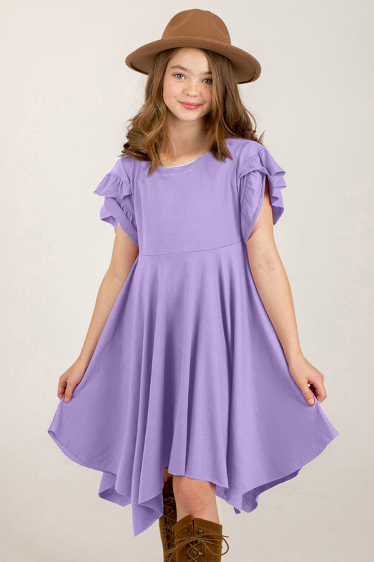 Front Pose  lavender dress