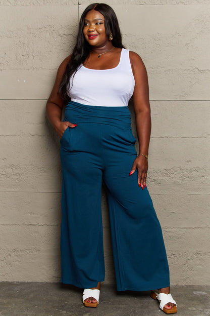 Culture Code My Best Wish Full Size High Waisted Palazzo Pants-VMA Specialties Boutique