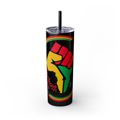 Juneteenth Skinny Tumbler with Straw, 20oz
