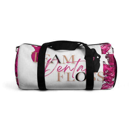 Team Dental Floss Pink Infused Duffel Bag-VMA Specialties Boutique