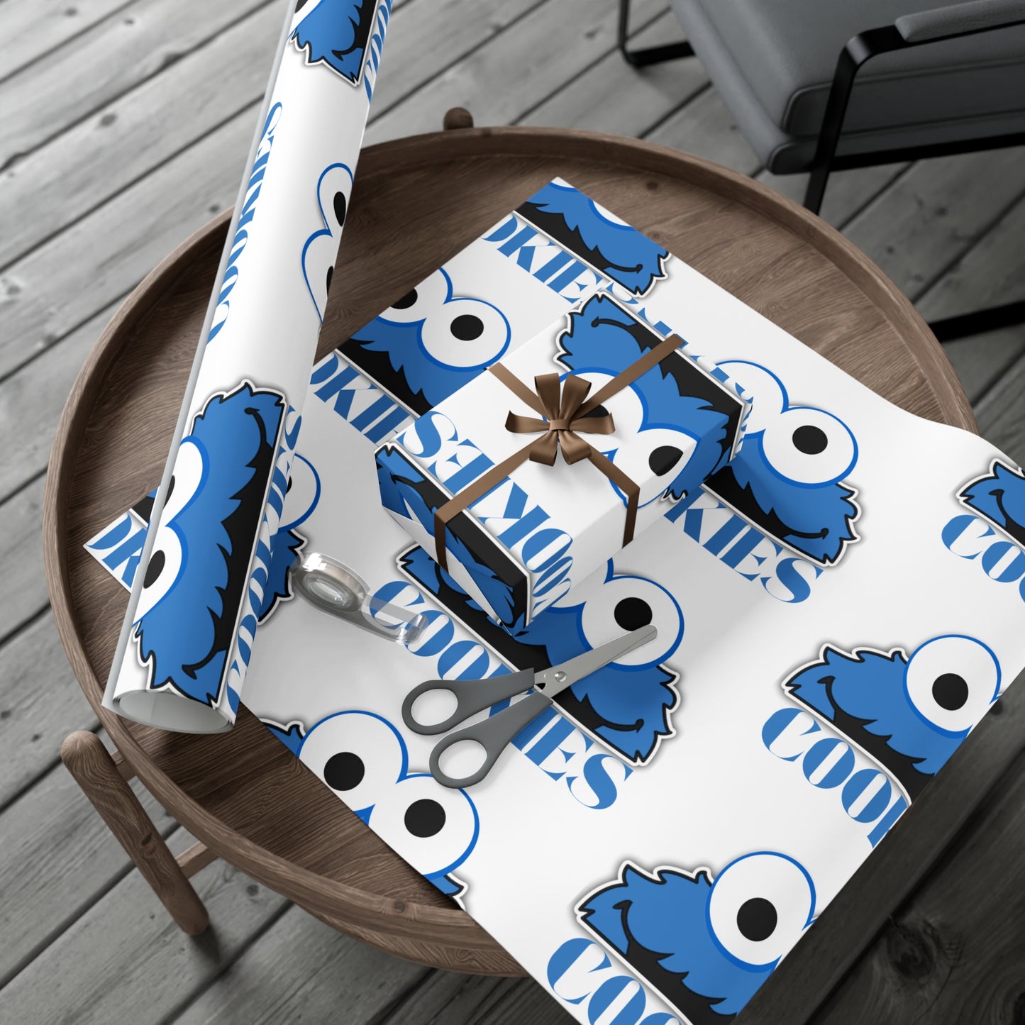 Gift Wrap Papers-Cookie Monster Inspired