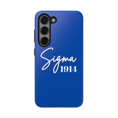 Phone Case -Sigma 1914 Fraternity White & Royal Blue