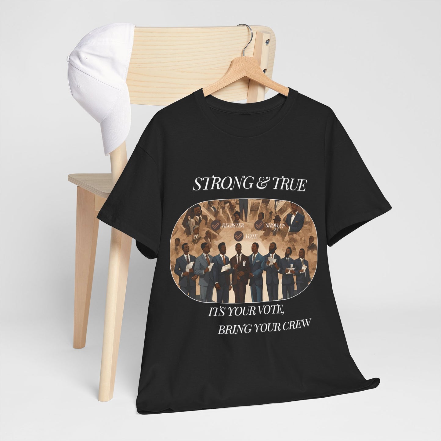 Strong & True . Vote Heavy Cotton Tee
