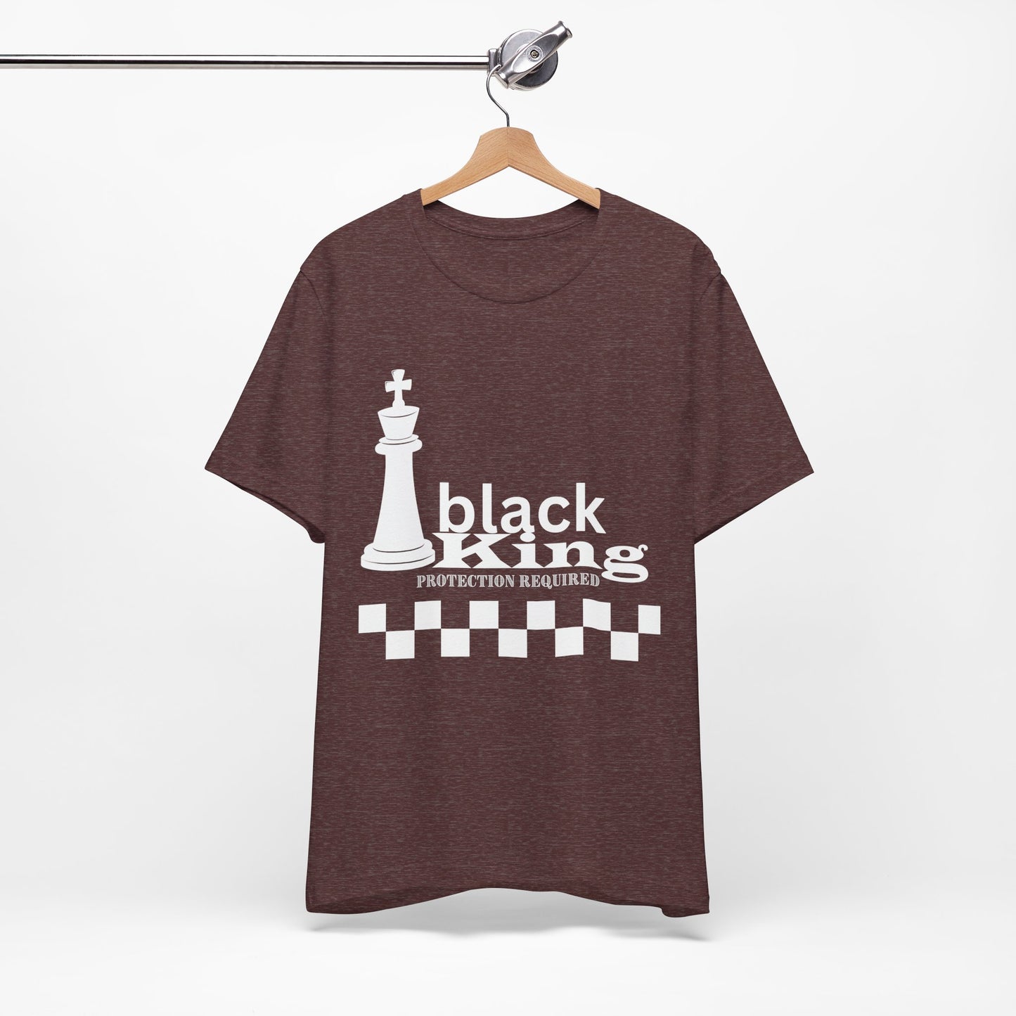 Black King Chess Tee - Unisex Jersey Short Sleeve