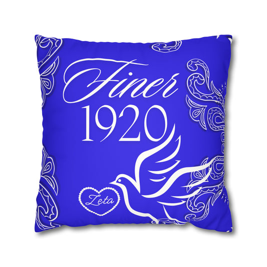 FinerWomanhood 1920 Faux Suede Square Pillowcase
