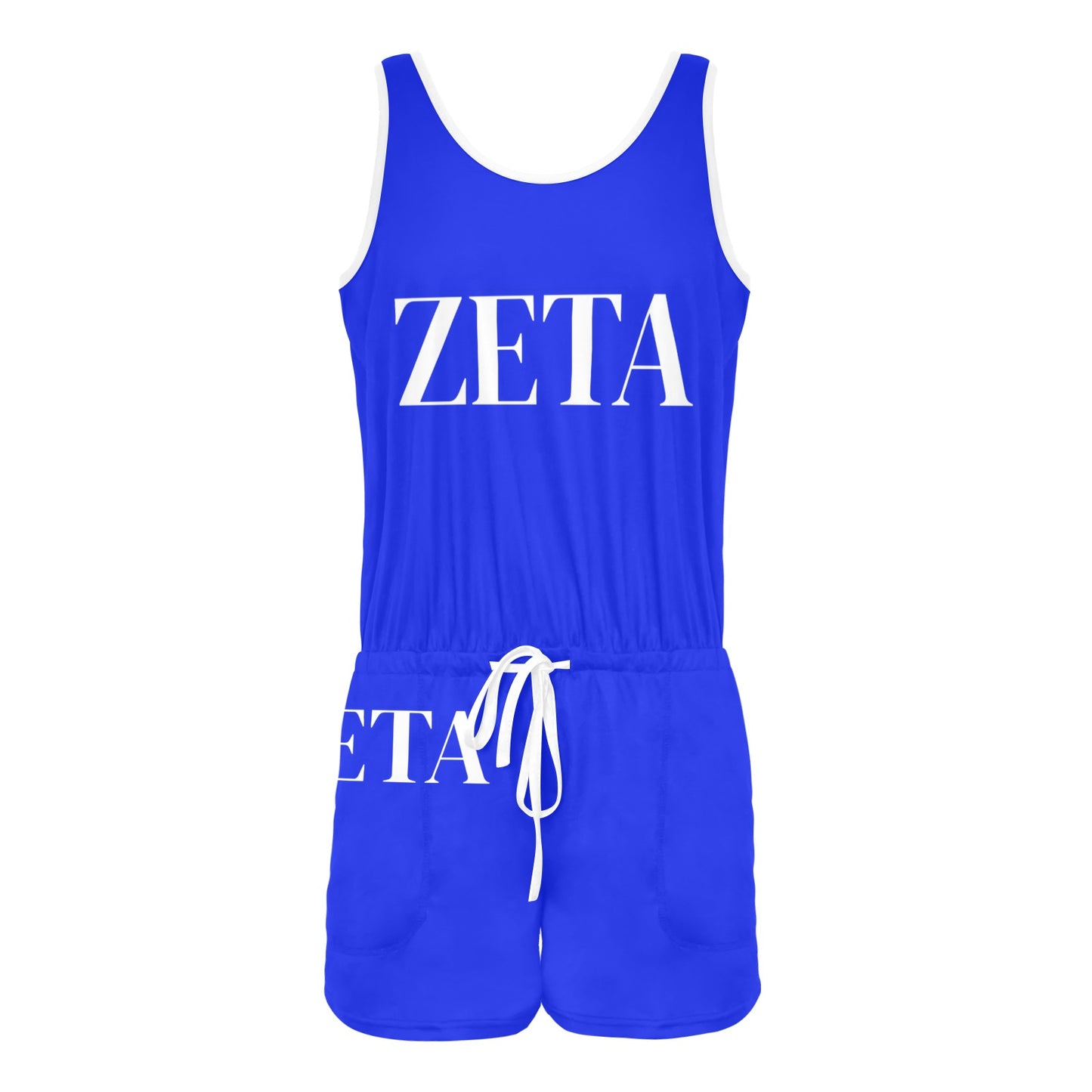 Zeta All Over Print Vest Short Jumpsuit
