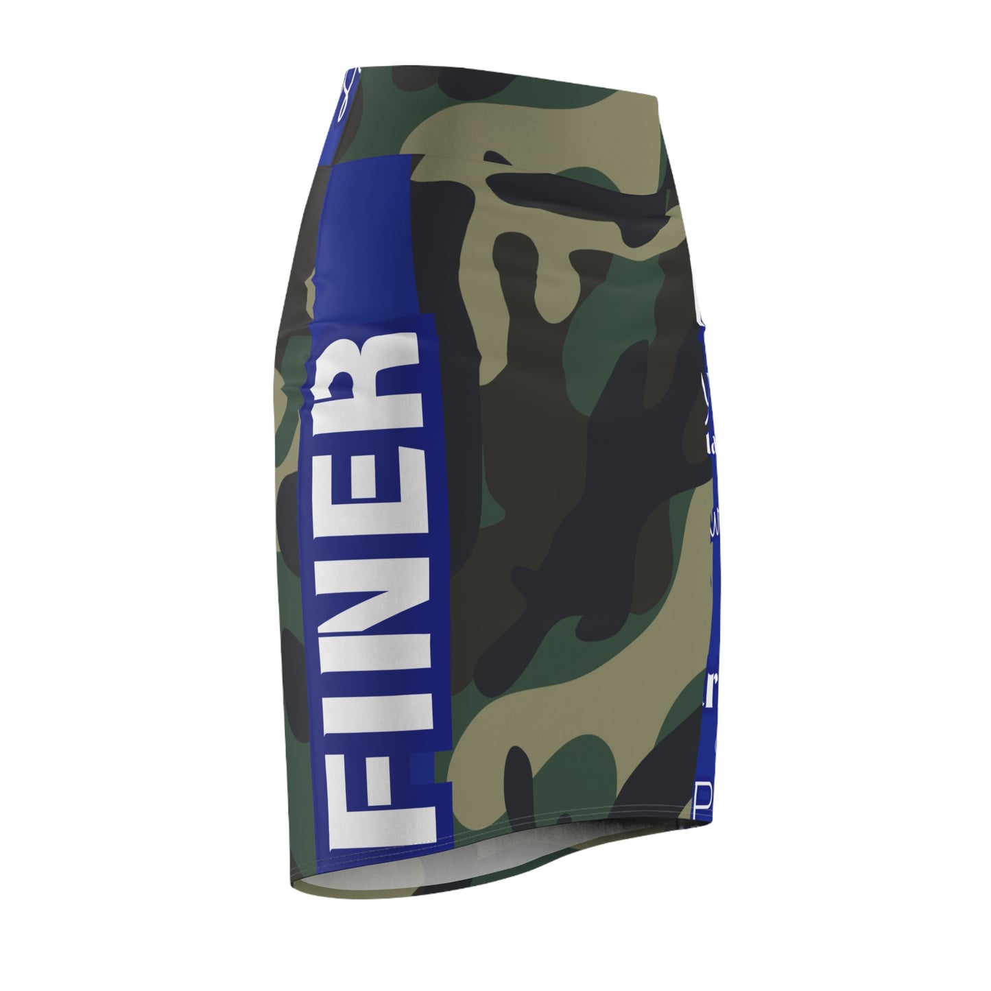 Zeta Inspired Army Camo Women's Pencil Skirt-Tan