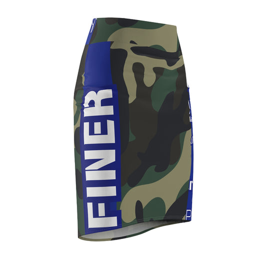 Zeta Inspired Army Camo Women's Pencil Skirt-Tan