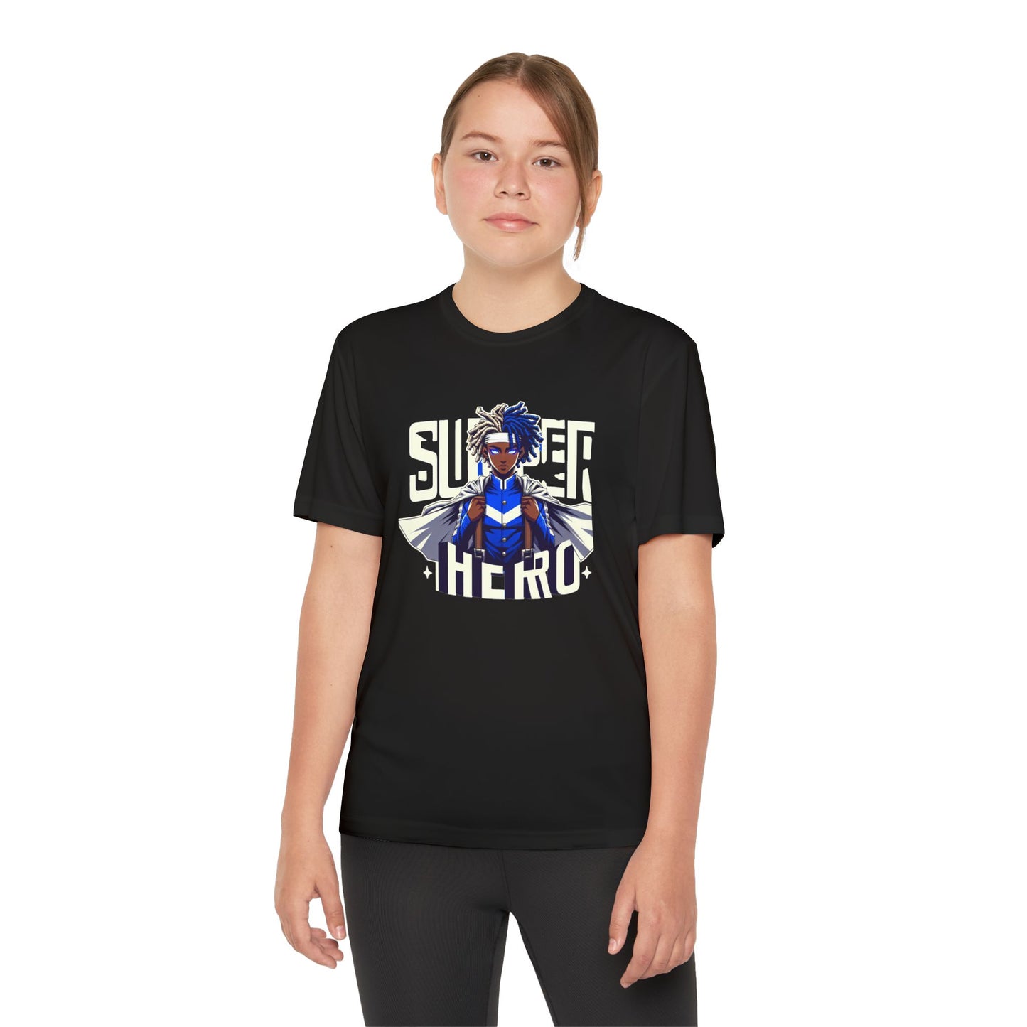 Youth Superhero Competitor Tee, Kid's T-Shirt, Summer Vibes Shirt, Birthday Gift, Superhero Fan Apparel, Fun Summer Outfit